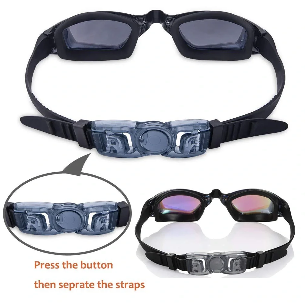 Aegend pink rose Swim Goggles with Protection Case nwt